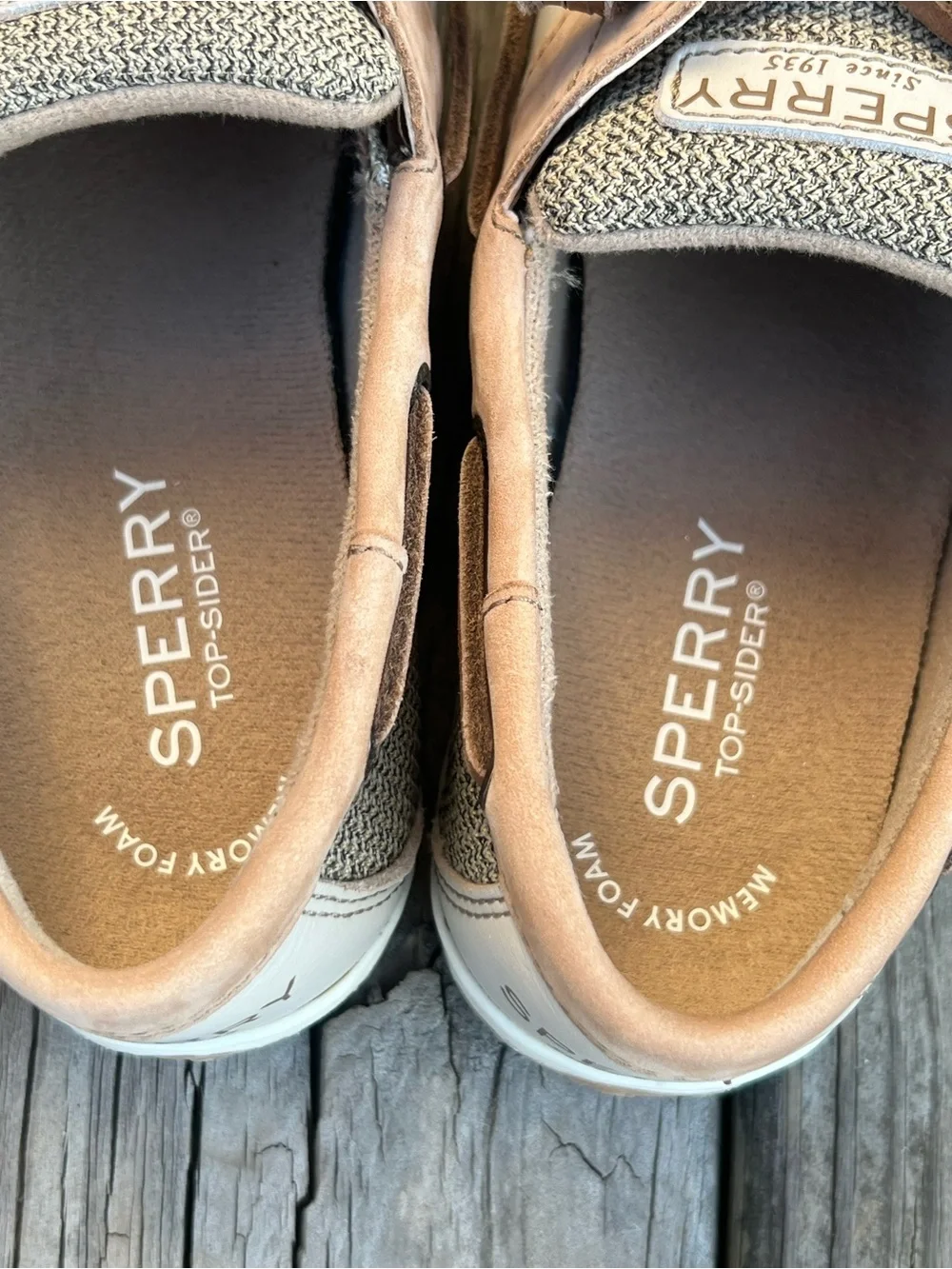 Sperry Kids Light Tan/Mesh Boat Shoes